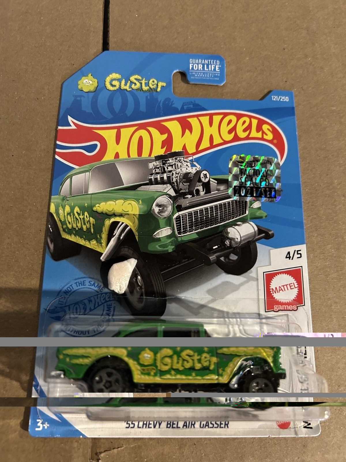 2021 Hot Wheels ’55 Chevy Bel Air Gasser Green Guster Mattel Games Series 4/5