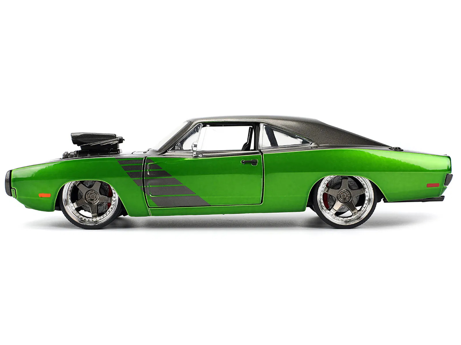 1970 Dodge Charger R/T (Dark Gray & Green Metallic) “Bigtime Muscle” Diecast Mod