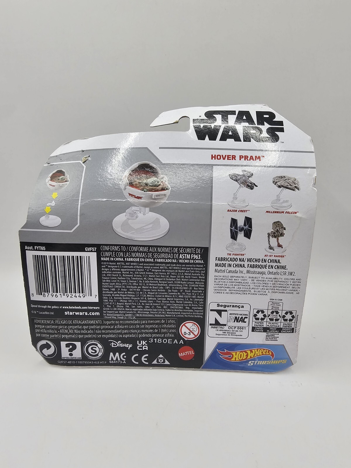 Hot Wheels Star Ship Star Wars Hover Pram Mandalorian 2019 NEW