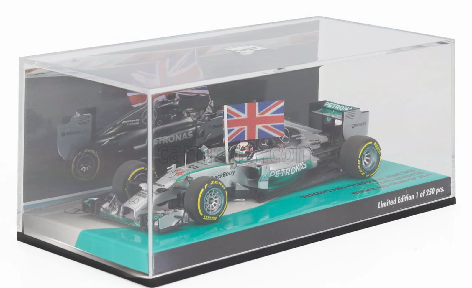 1:43 2014 Lewis Hamilton — World Champion — Mercedes W05 — Minichamps F1