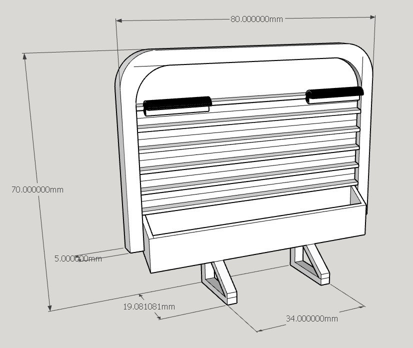 semi headache rack / back rack 1:25 scale high detail resin Diorama