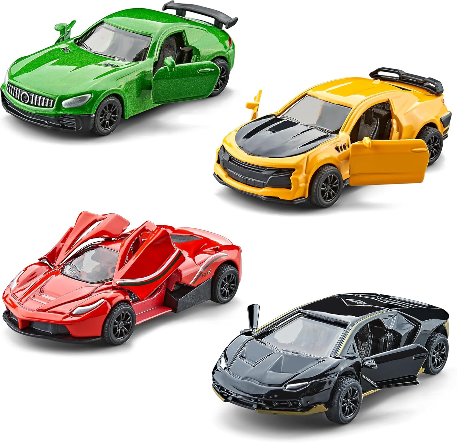 Racing Cars Die-Cast Metal Toy Cars Set, Mini Toddler Toy Vehicle with Openable