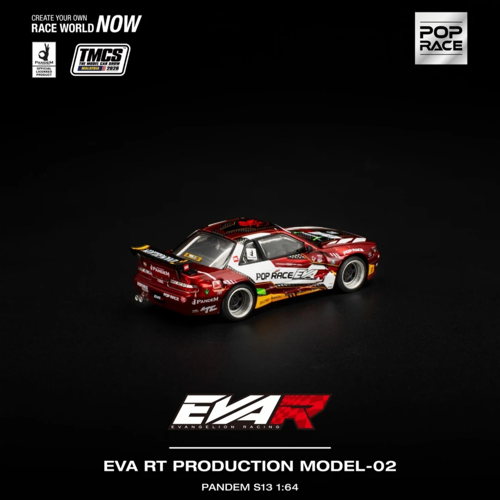 Pop Race 1:64 Pandem S13 EVA Racing Model 02 TMCS 2026 Exclusive Car