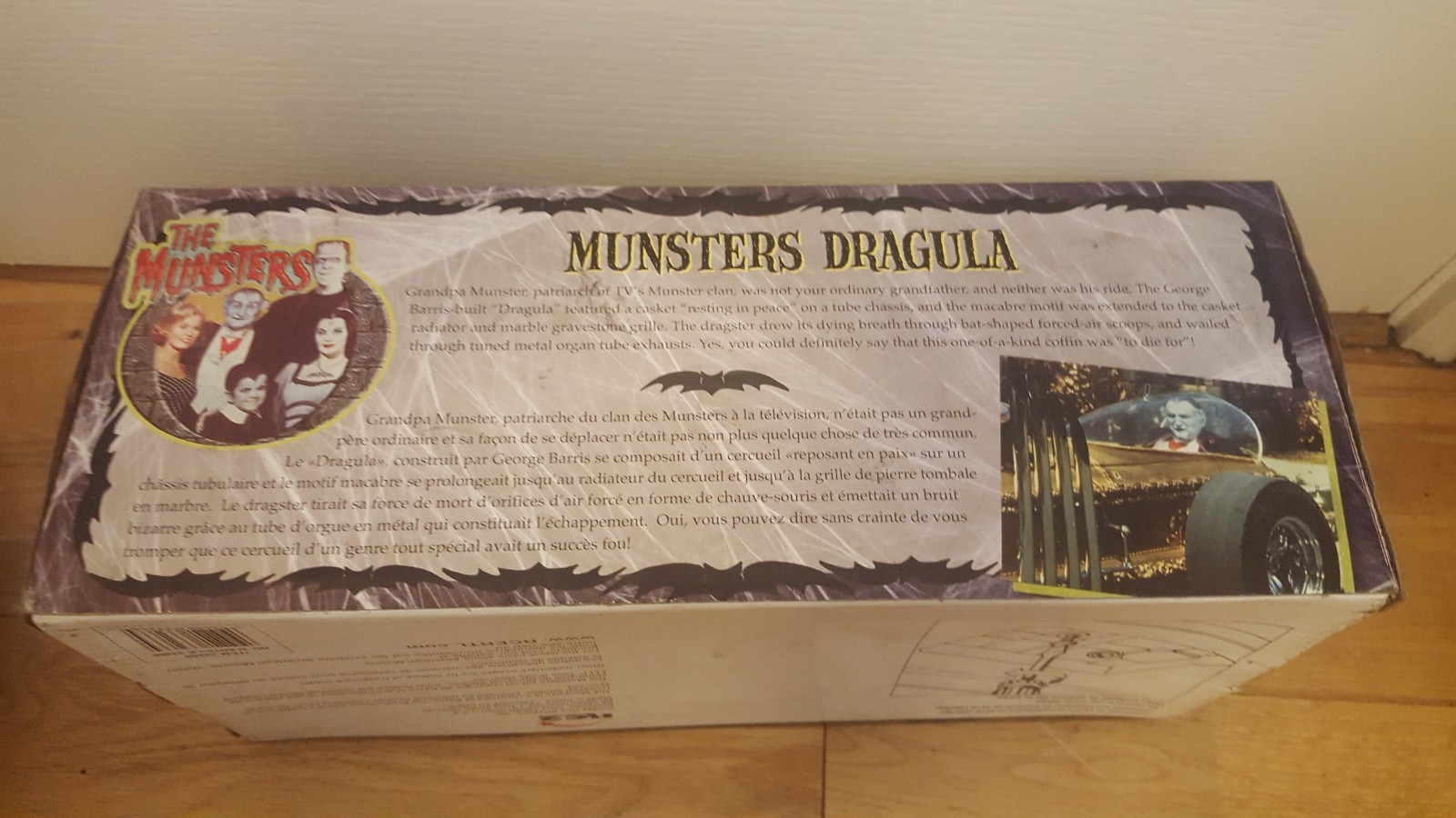 joyride munsters dragula 33266 1/18 diecast movie coffin dragster car boxed