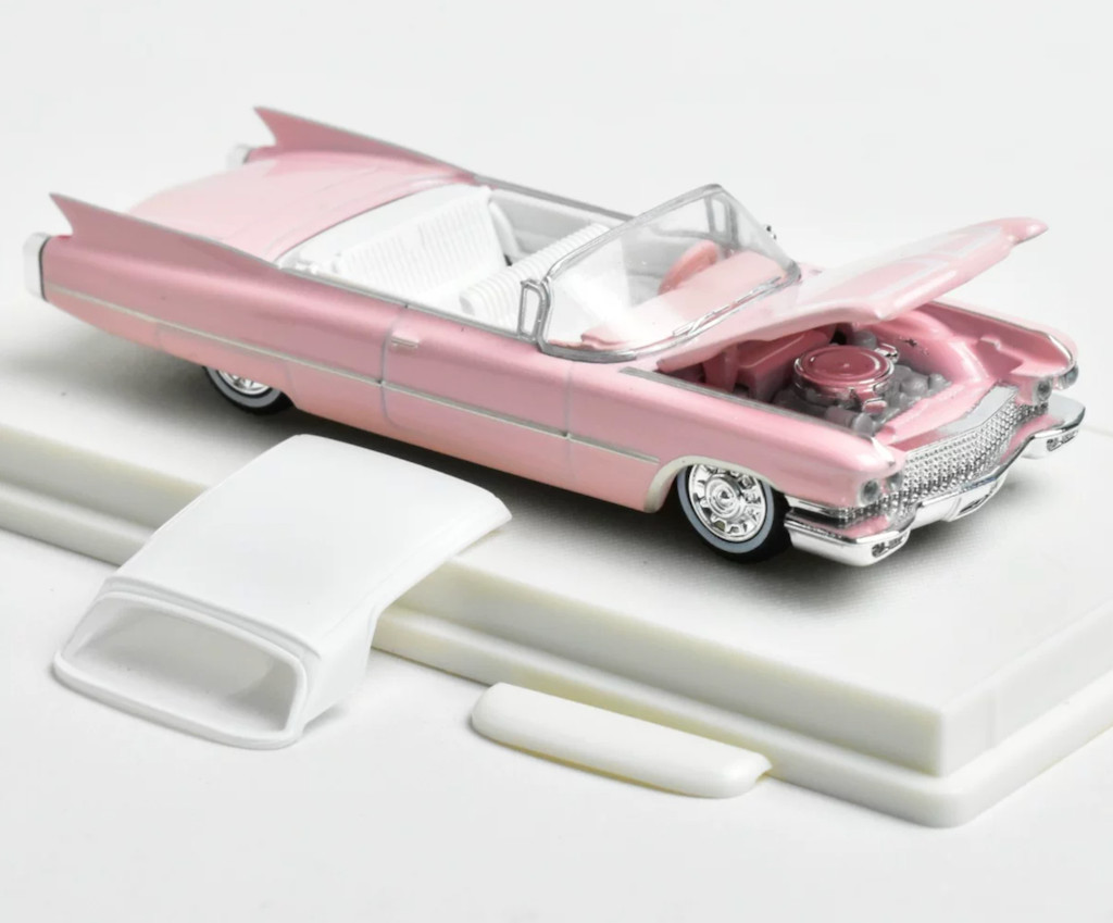 Mechanic 1:64 Pink 1960 Muscle Deville Sports Model Diecast Display Car