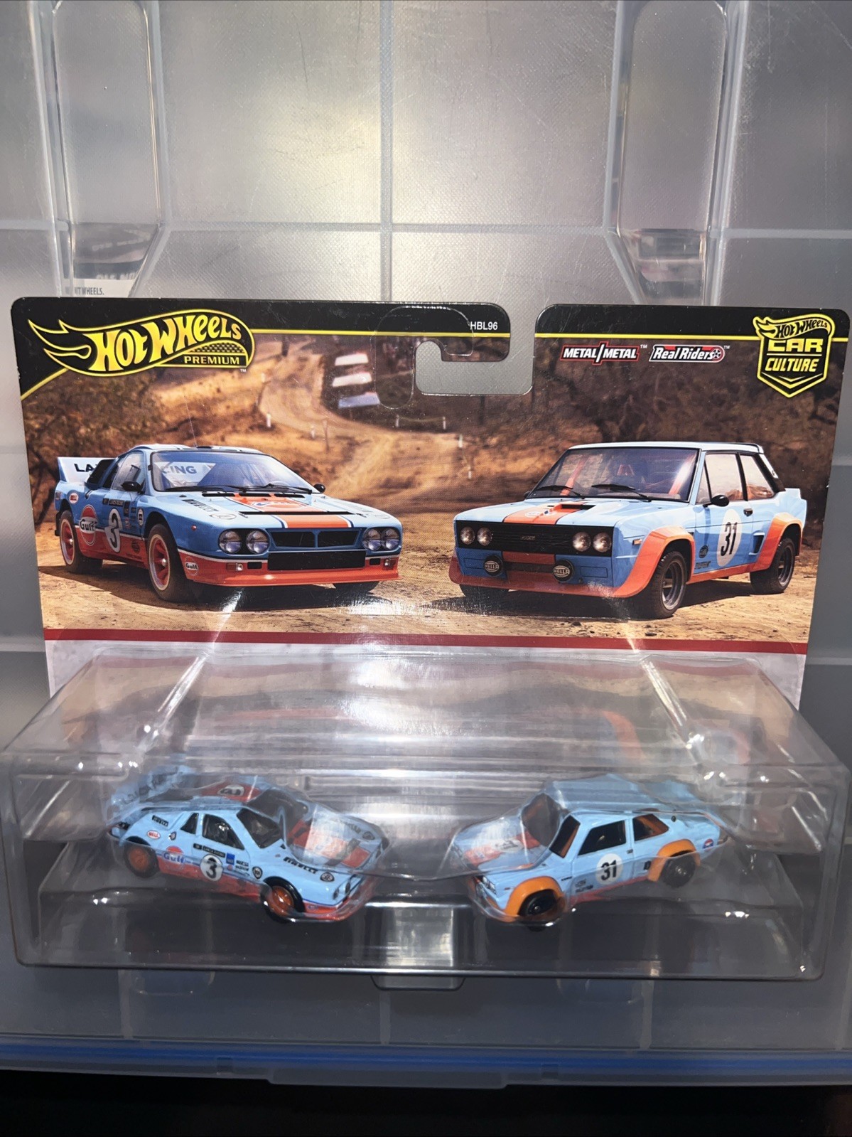Hot Wheels Premium Car Culture 2 Pack Gulf Lancia Rally 037 & Fiat 131 Abarth!!!