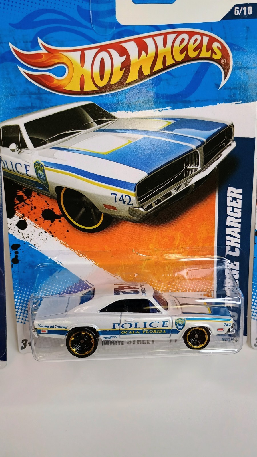 2010 Hot Wheels HW Main Street Lot of 3 ~ Police – Police Boss Hoss – Fire Dixie