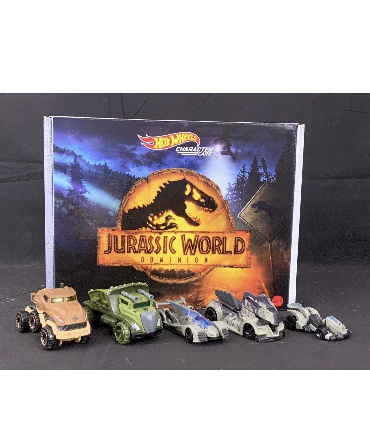 Hot Wheels Jurassic World Dominion 5 Pack Character Cars Set (Mattel) 2022 NIB