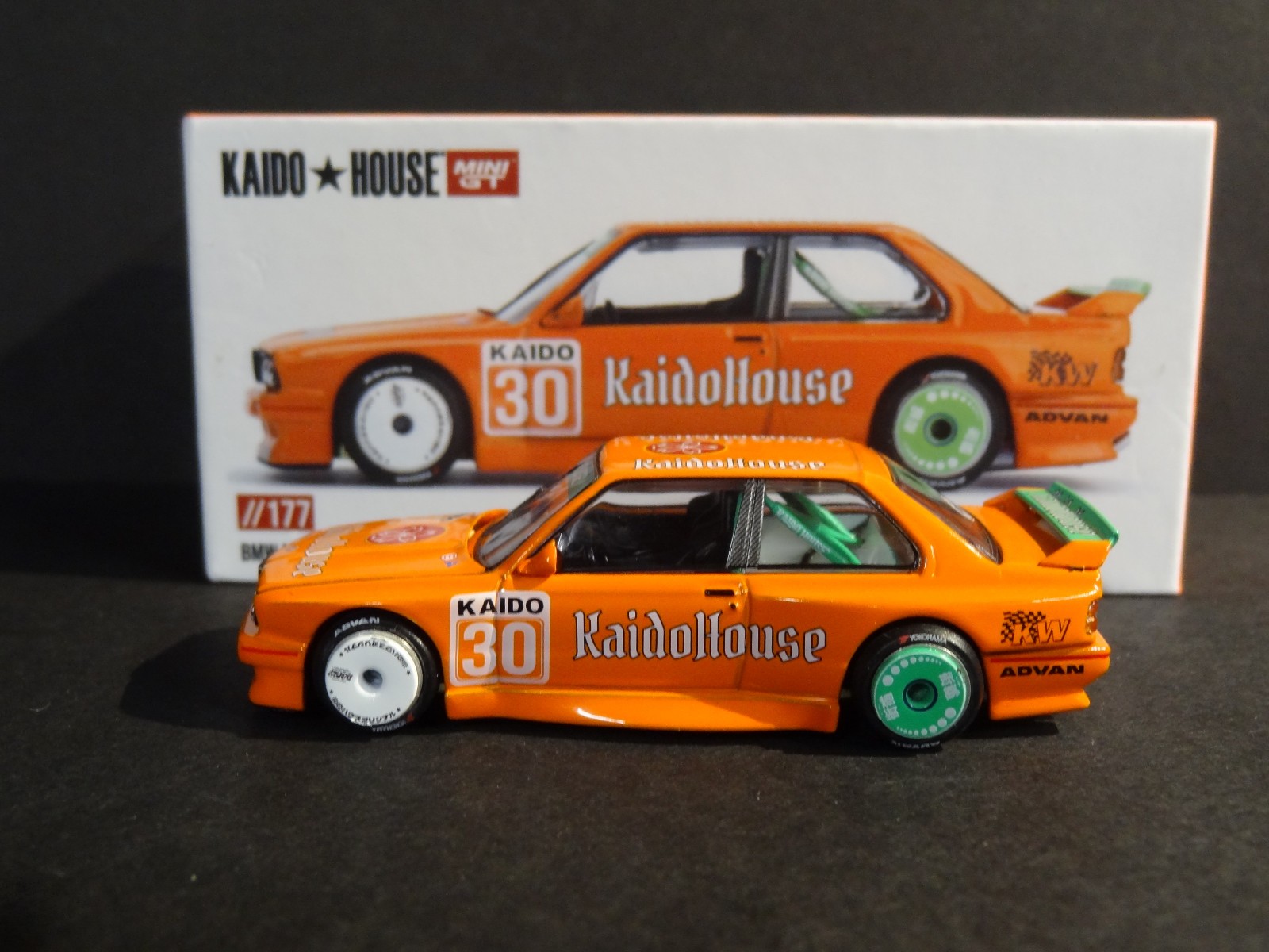 KAIDO HOUSE x MINI GT – BMW M3 KAIDOHAUS V1 – ORANGE #KHMG177 – SEALED