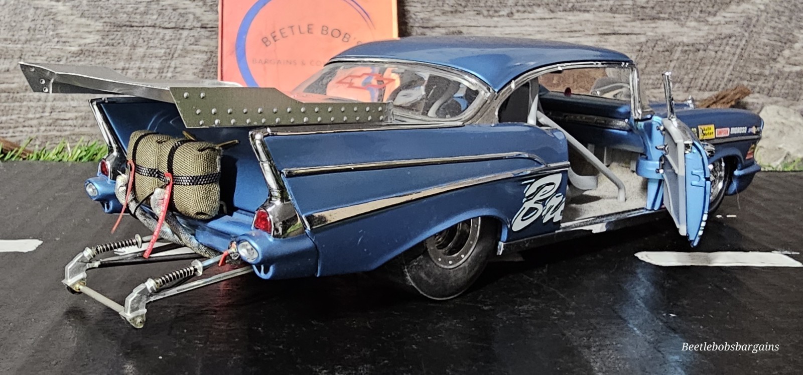 Danbury Mint 1957 Chevy Bel Air Pro Street Super Comp Dragster “Breathless” 1:24