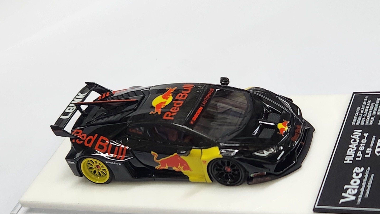 1:64 Veloce Lamborghini Huracan LP610-4 LB Performance Red Bull Gloss Black