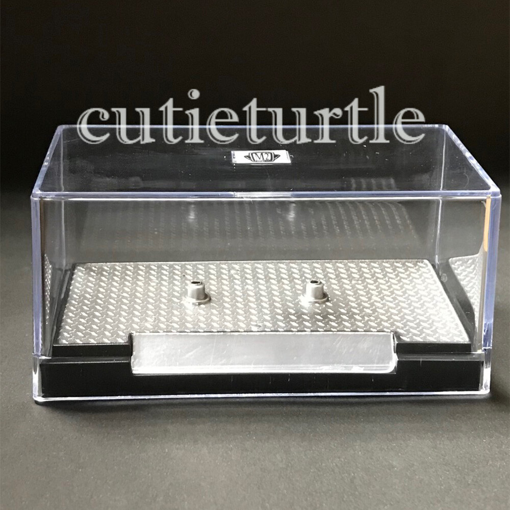 1:64 M2 Display Clear Plastic Show Case Chrome Base x 6