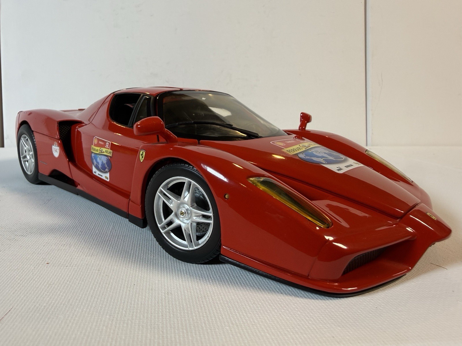 🔥 Hot Wheels 1:18 Enzo Ferrari 60 RELAY Red 2002 SHELL PUMA ALCOA LOOSE🔥