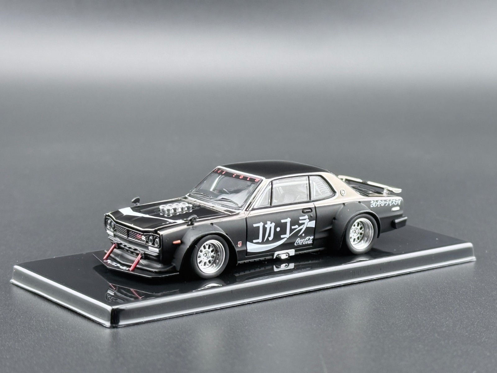 Pop Race Nissan Skyline GT-R Drift Coca Cola ZERO JP Black Chrome 640161 1/64
