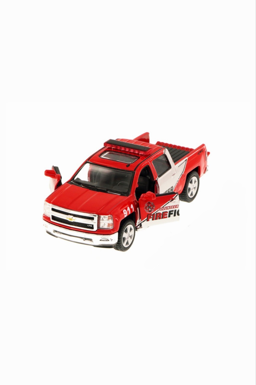 5381DPR BYKinsmart 5″ 2014 Chevrolet Silverado Firefighter Pick-up 1:46 Red