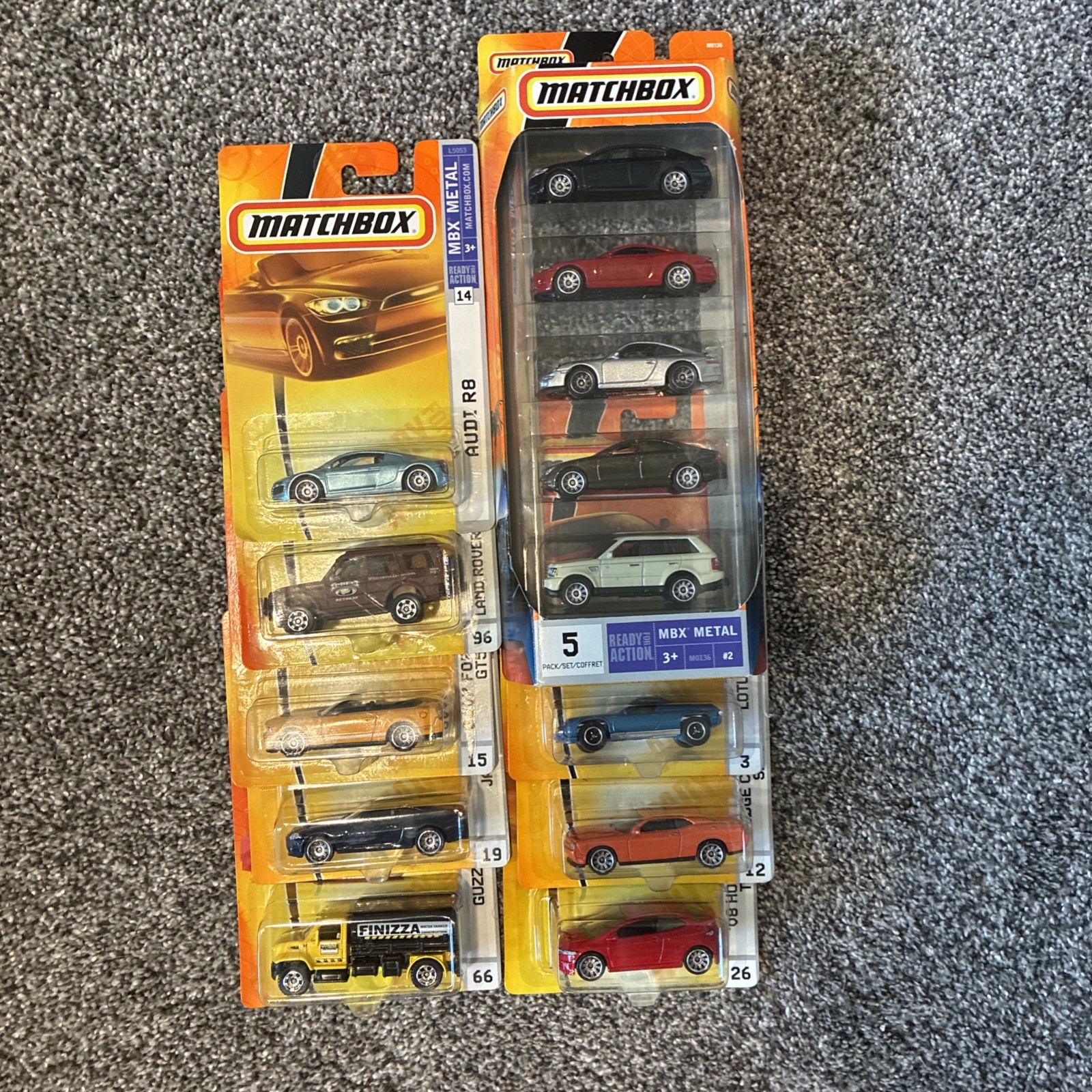 2007-2008 Matchbox Cars Lot With Audi R8, Porche Gt3, Mustangs. !RARE!