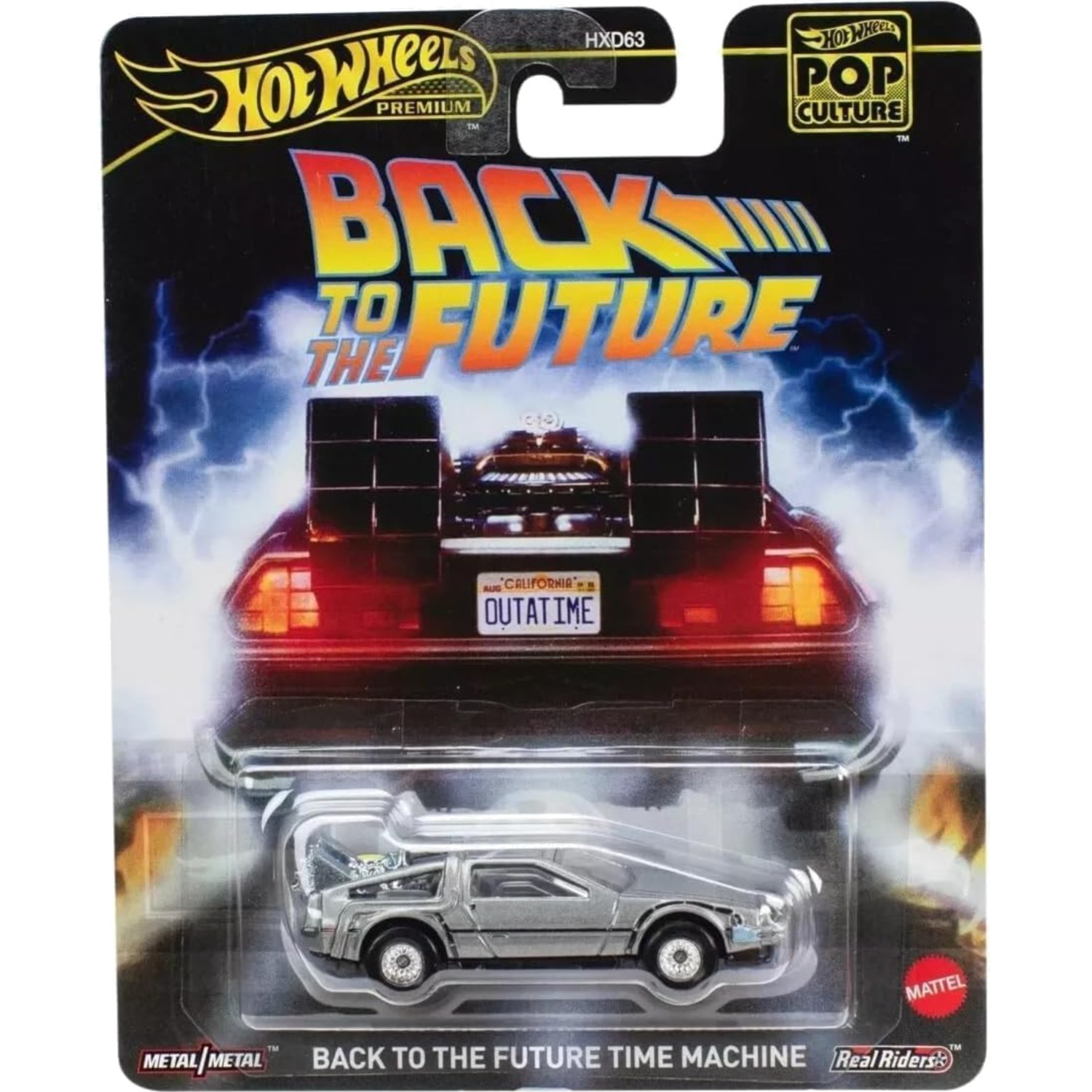 Hot Wheels Back to The Future Time Machine Die Cast Collectible Toy Car