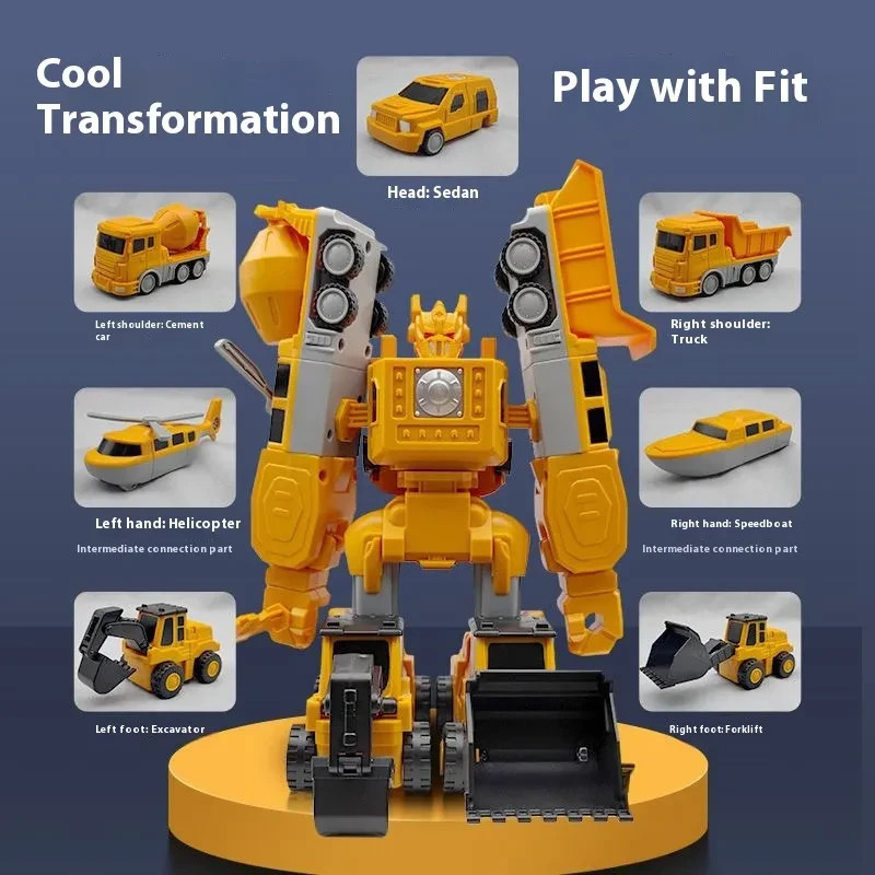 Magnetic Deformation Engineering Car Children’s Toy Building Block Toy 35pcs Set