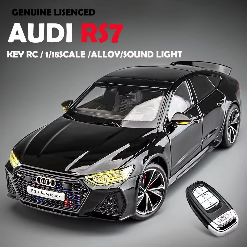 Audi RS7 Diecast Model Car 27cm 10.6in | 1:18 Alloy Toy Gift for Car Lover, Remo