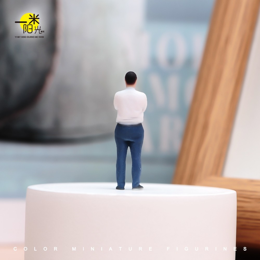 Miniature Figure Scene Props 1/64 Necktie Shirt Man Model Diorama Resin Sculpt