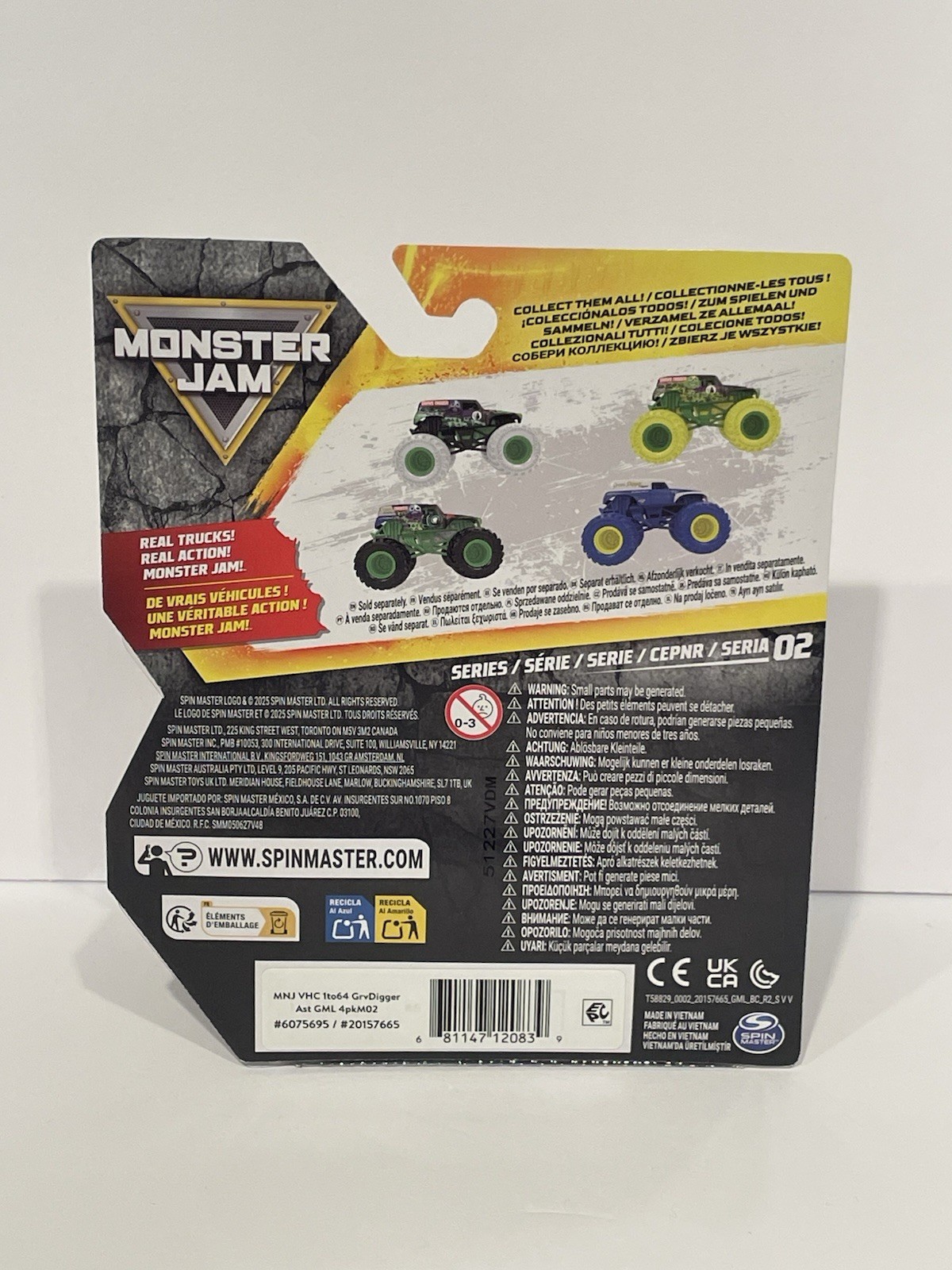 2026 Spin Master • Monster Jam • Grave Digger Series 02 • Neon Tires