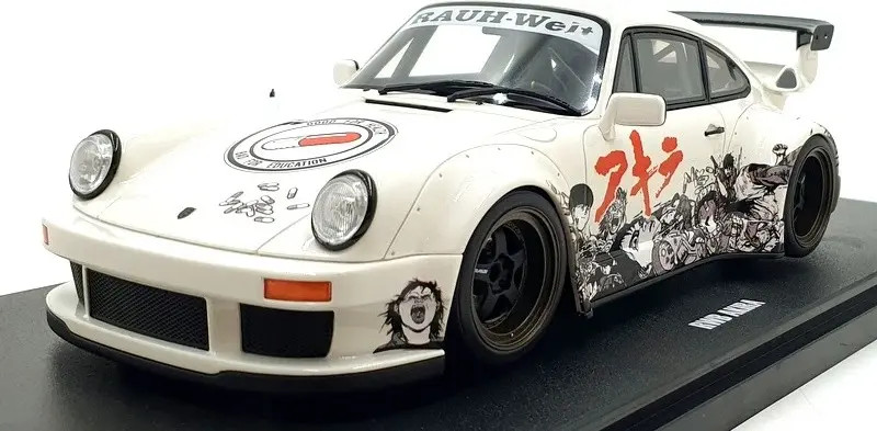 2024 Porsche 911 RWB Akira Glacier White in 1:18 scale by GT Spirit