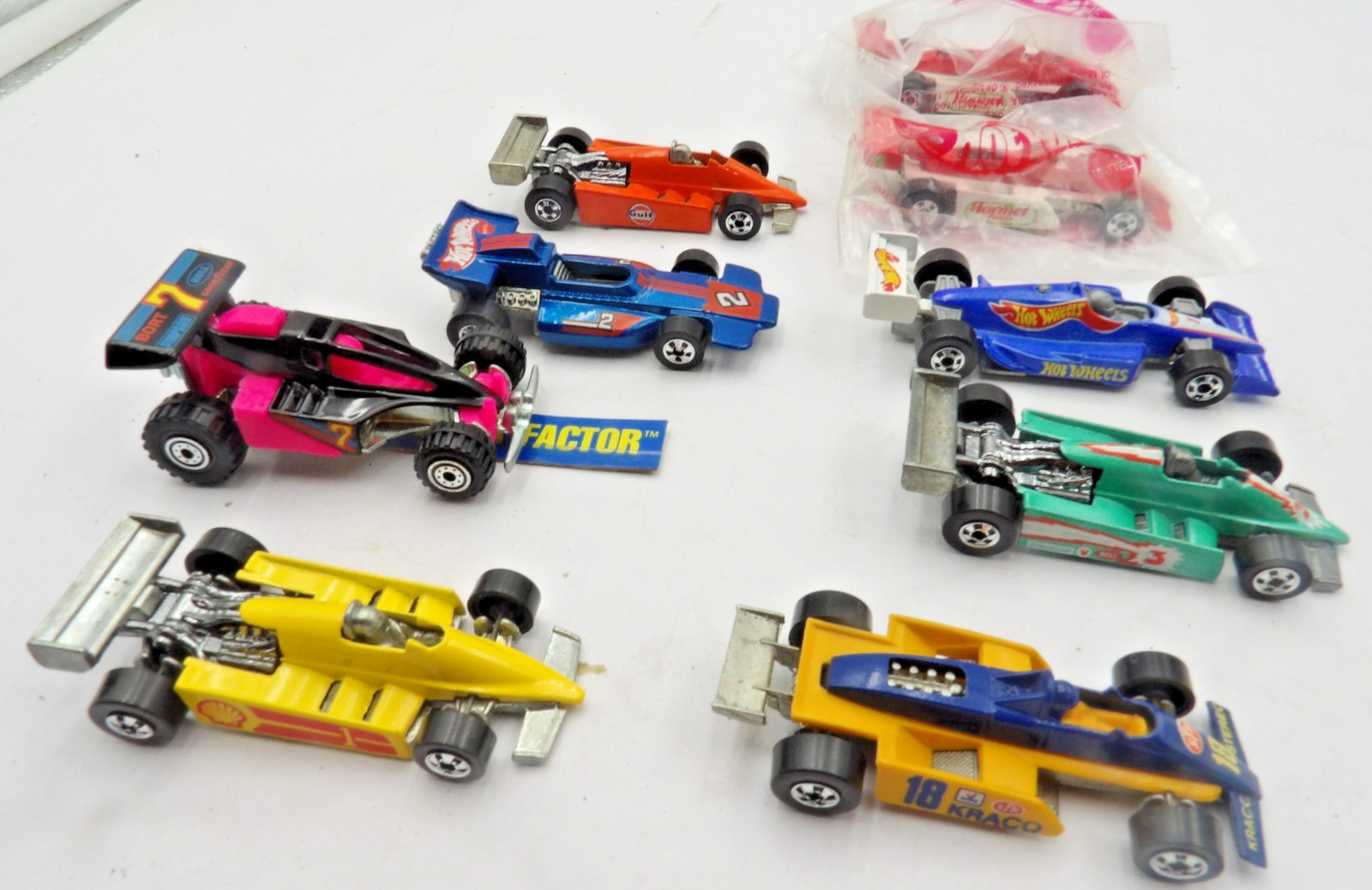 9 Car Dragster Hot Wheels Collection very good Shell, Shock Factor, Gulf