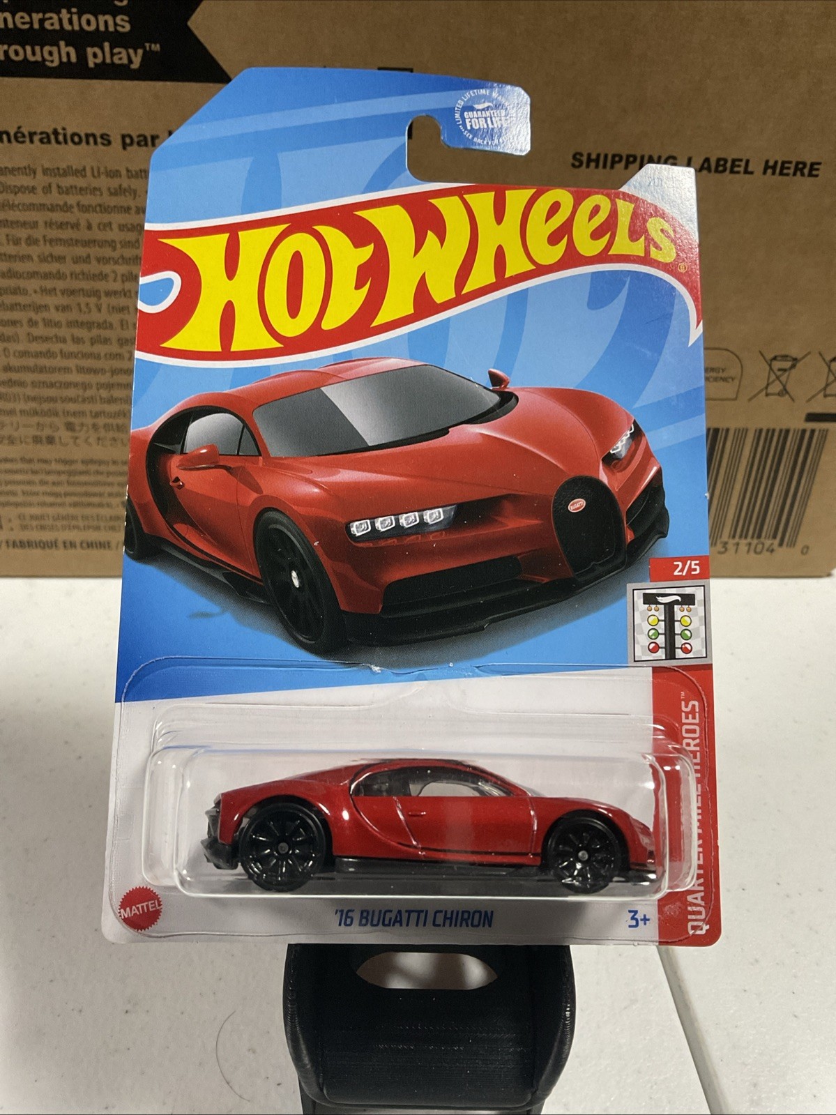 2024 Hot Wheels ’16 Bugatti Chiron 201/250 Quarter Mile Heroes 2/5 Red