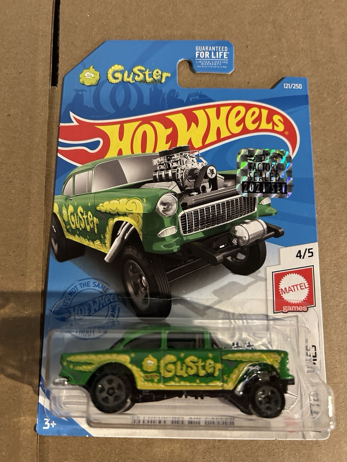 2021 Hot Wheels ’55 Chevy Bel Air Gasser Green Guster Mattel Games Series 4/5