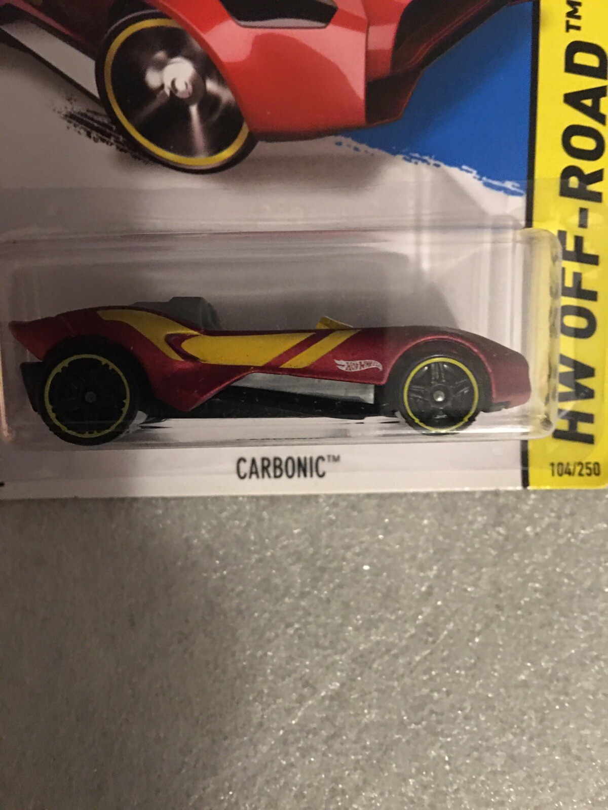 2014 Hot Wheels HW OFF-ROAD Carbonic104/250 (Satin Red Version)New On Card B107