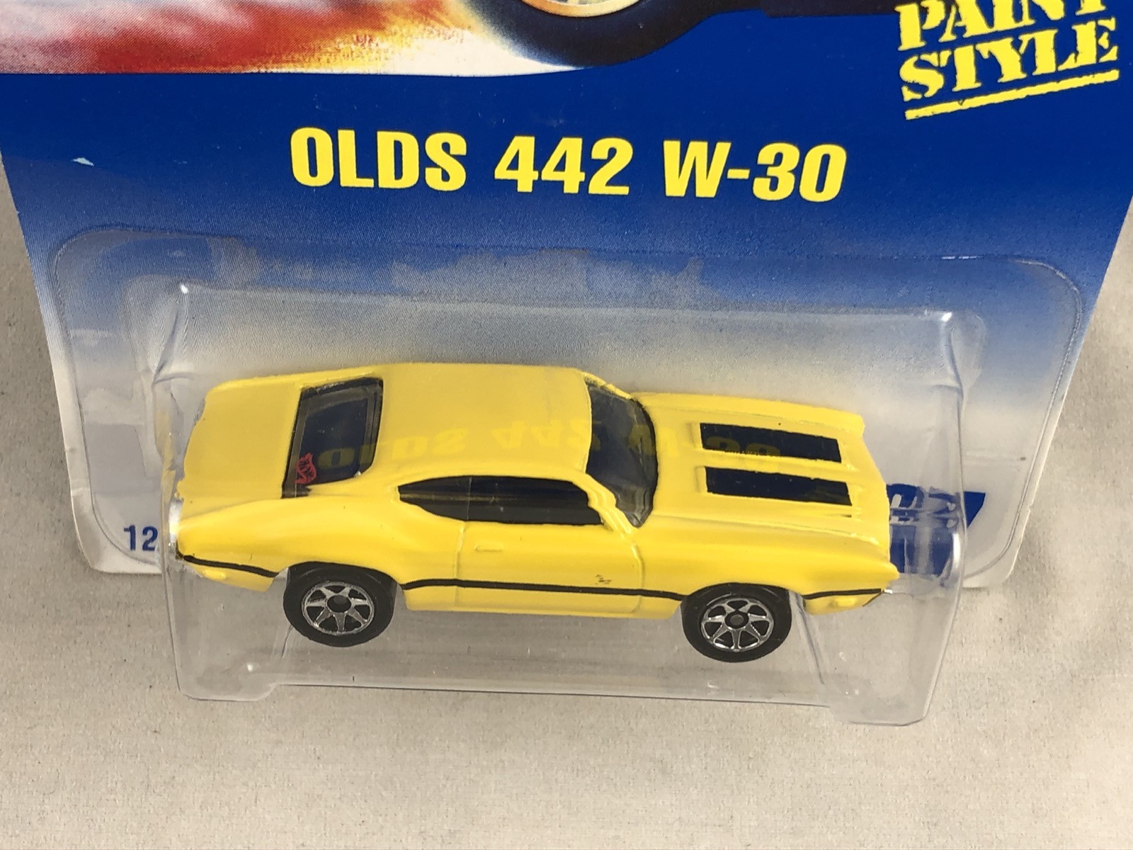 Hot Wheels Olds 442 W-30 Yellow #267 7 spoke wheels