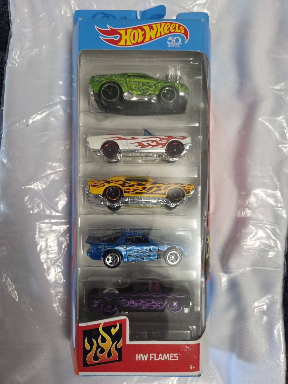 Hot Wheels “HW Flames” 50th Anniversary 5-Pack (2018)