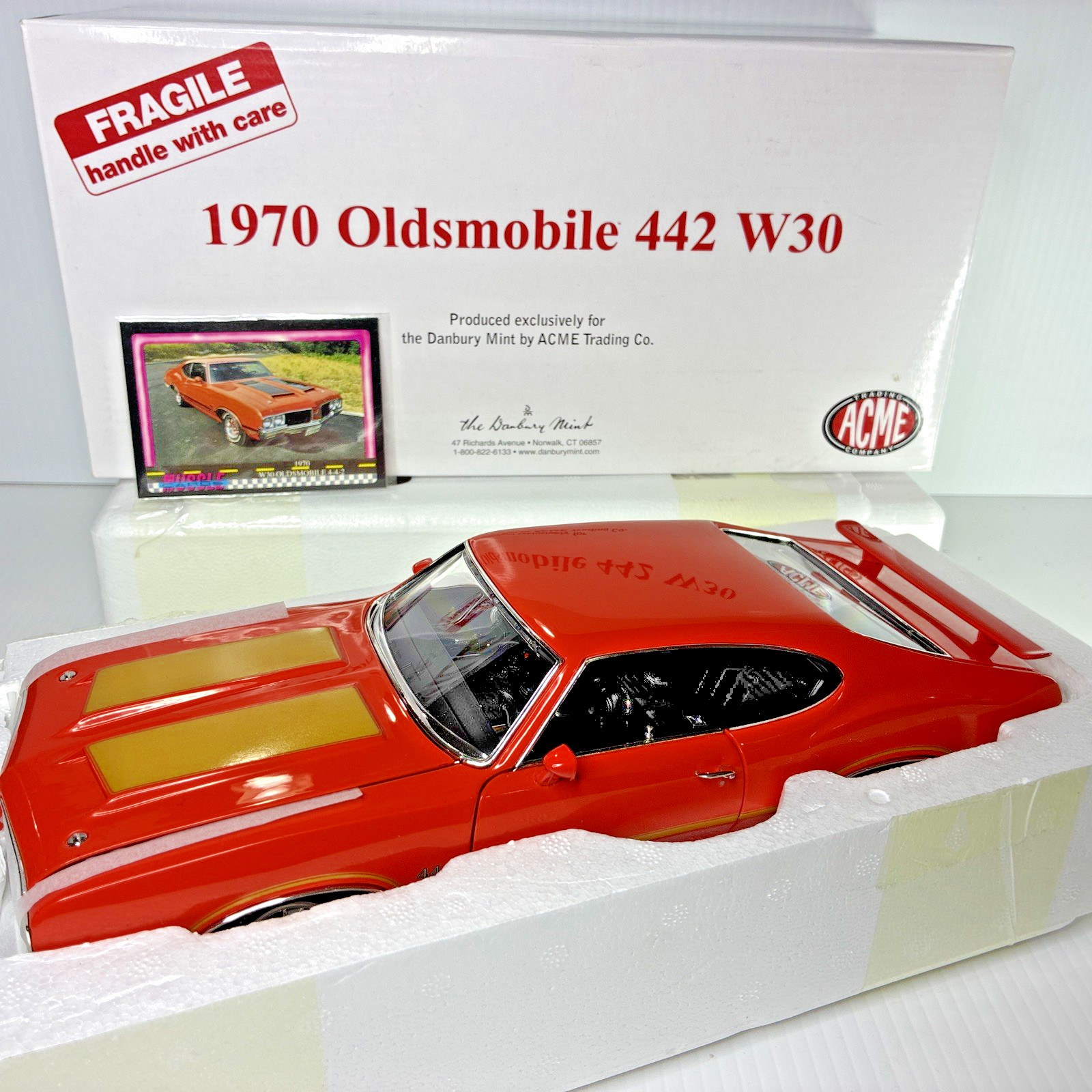 DANBURY MINT / ACME 1970 OLDSMOBILE 442 W30 NEW IN BOX 1:18 NMB. ED. #134 SHARP