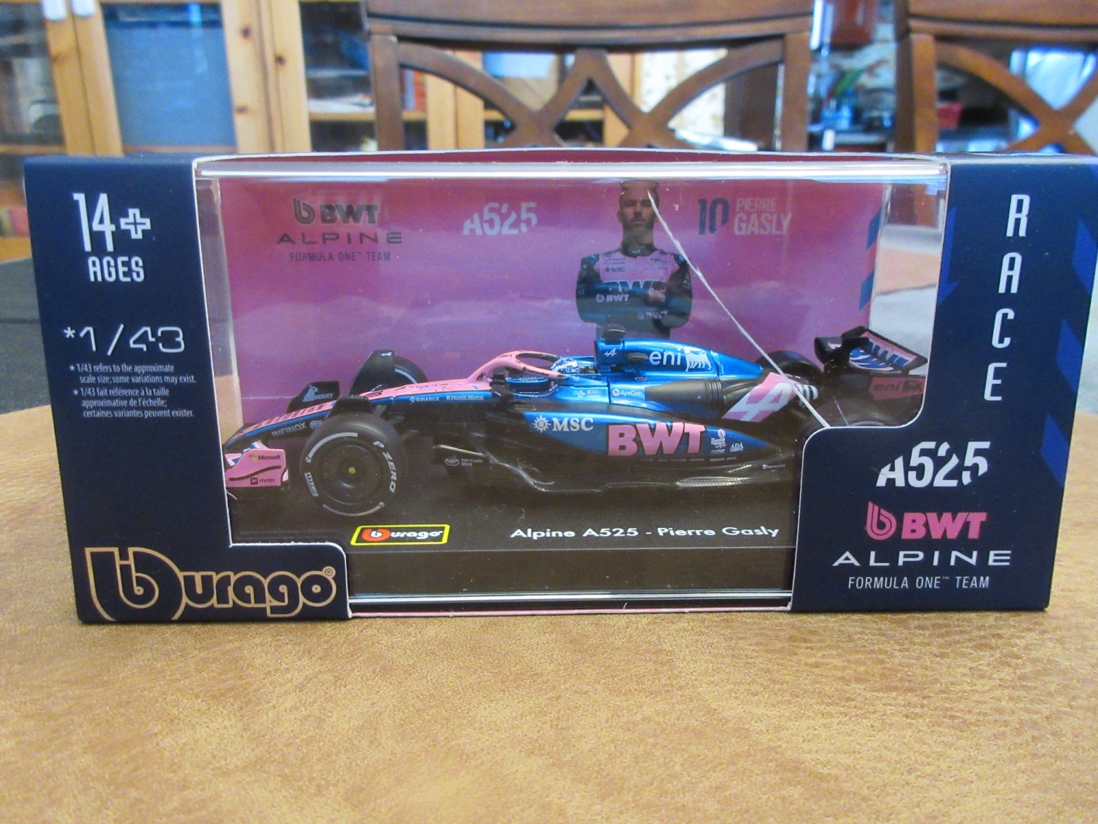 1:43 Bburago Premium F1 PG10 Pierre Gasly 10 BWT Alpine A525 Formula 1 Racing