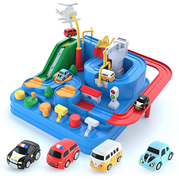 Adventure Race Car Track Kids Toys for 3 4 5 6 Year Old Boys Girls