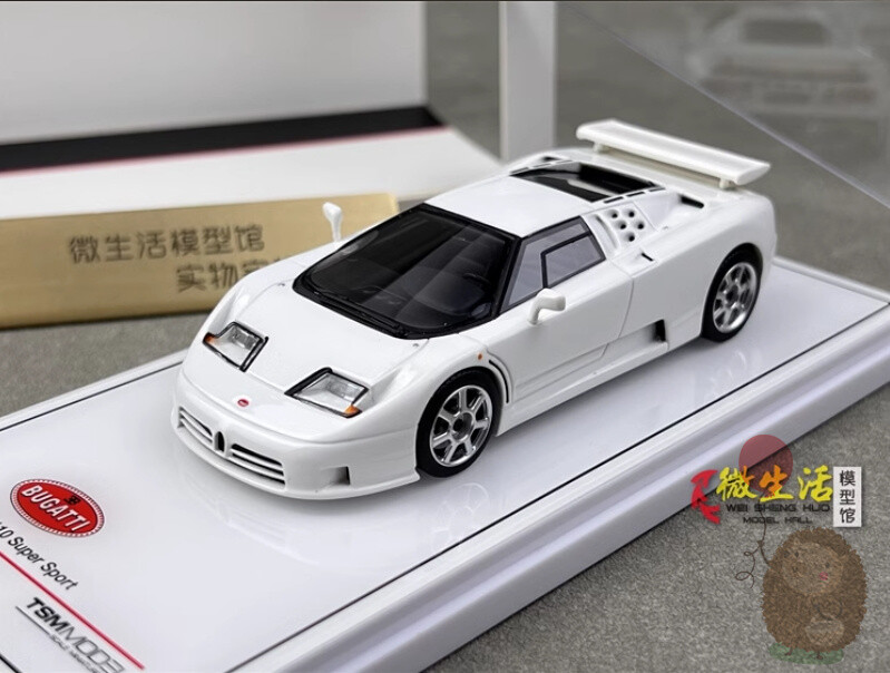 TSM 1/43 Bugatti EB110 SS Super Sport Resin Car Model Diecast Hobby Gifts White