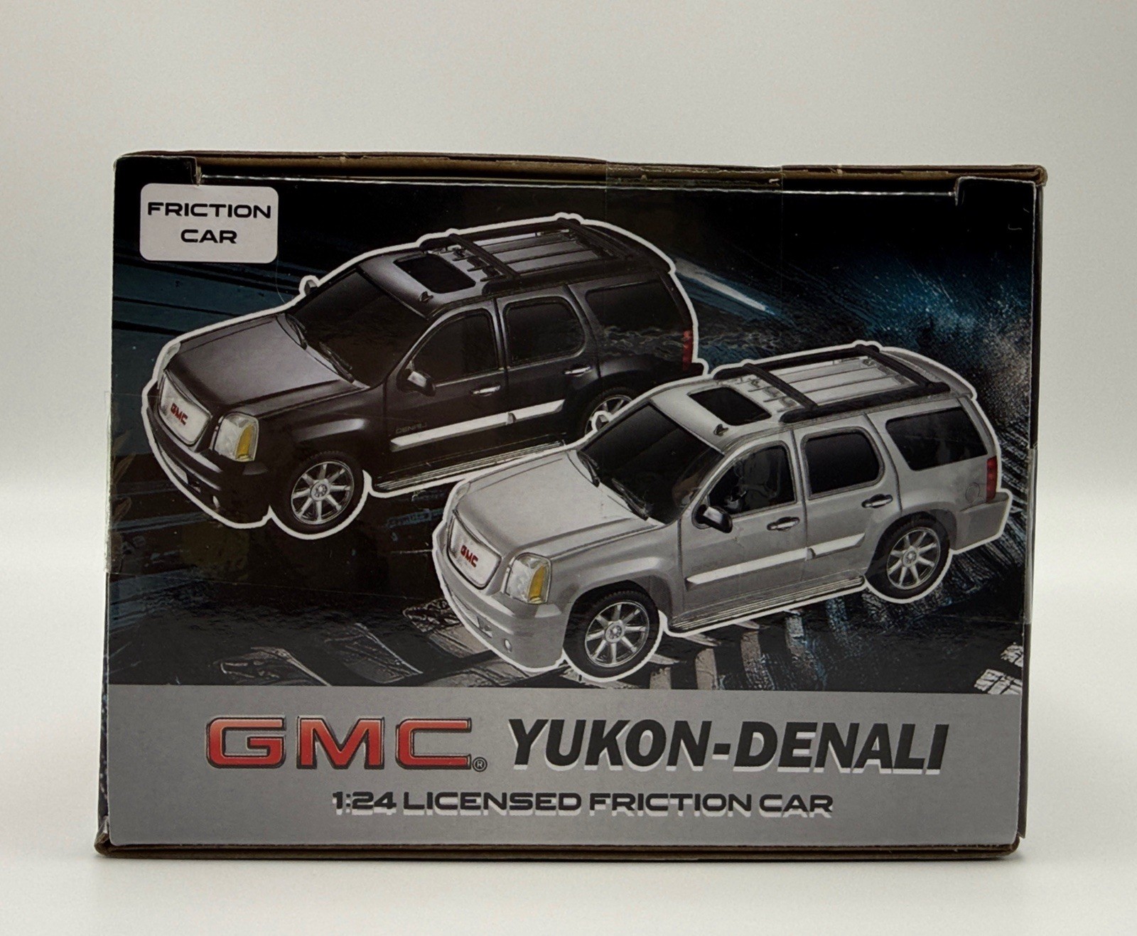 GMC Yukon Denali 1:24 Licensed Friction Car Black Diecast Model