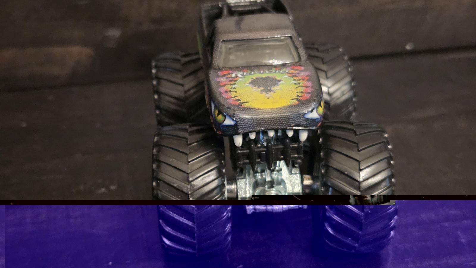 1:64 Hot Wheels 2008 Monster Jam Reptoid w/ Chrome Wheels & Battle Cat 2022 Lot