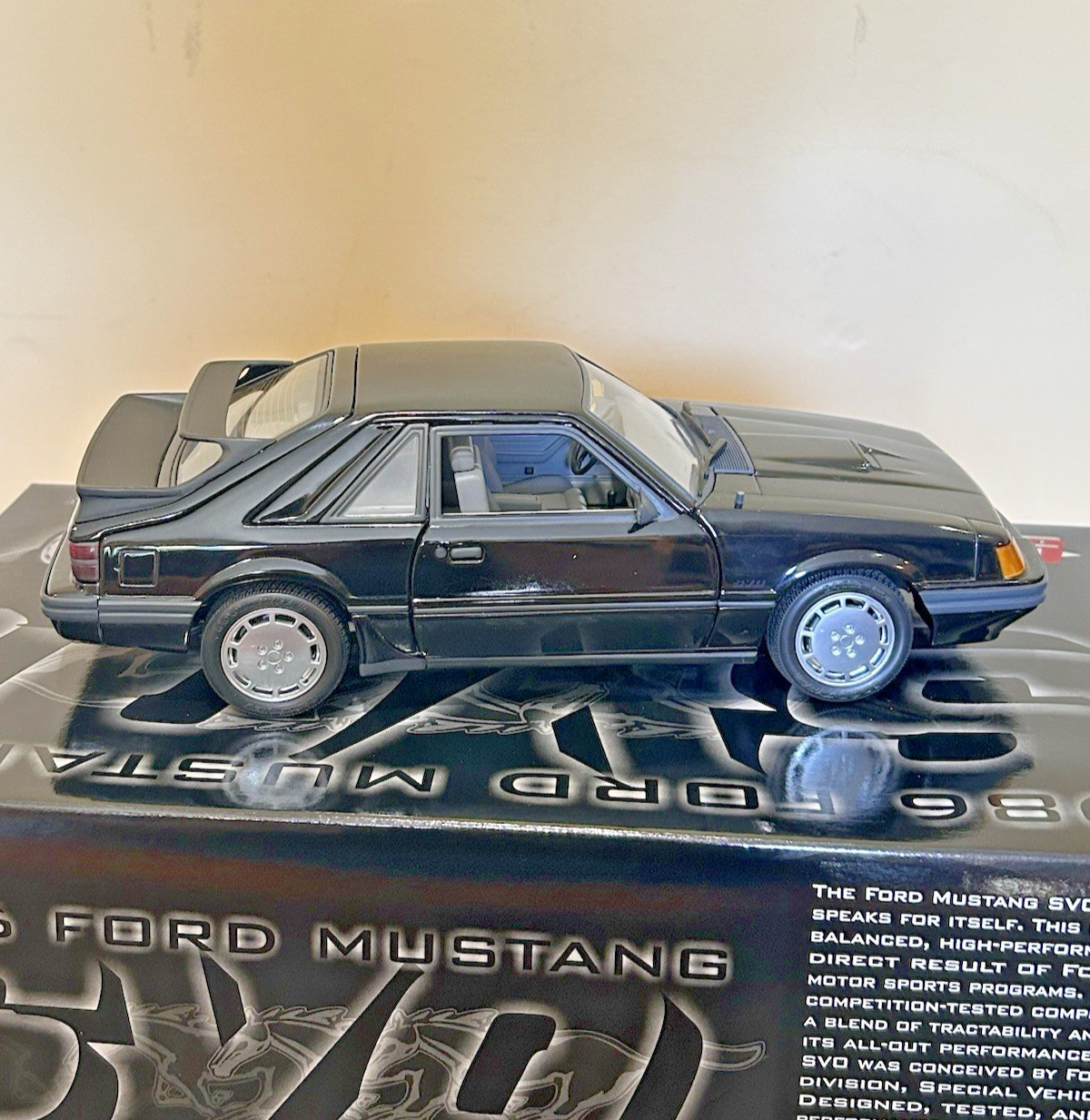 GMP 1:18 1986 Ford Mustang SVO Black Diecast Ltd Ed 1 of 1500 #0557 Part 8064