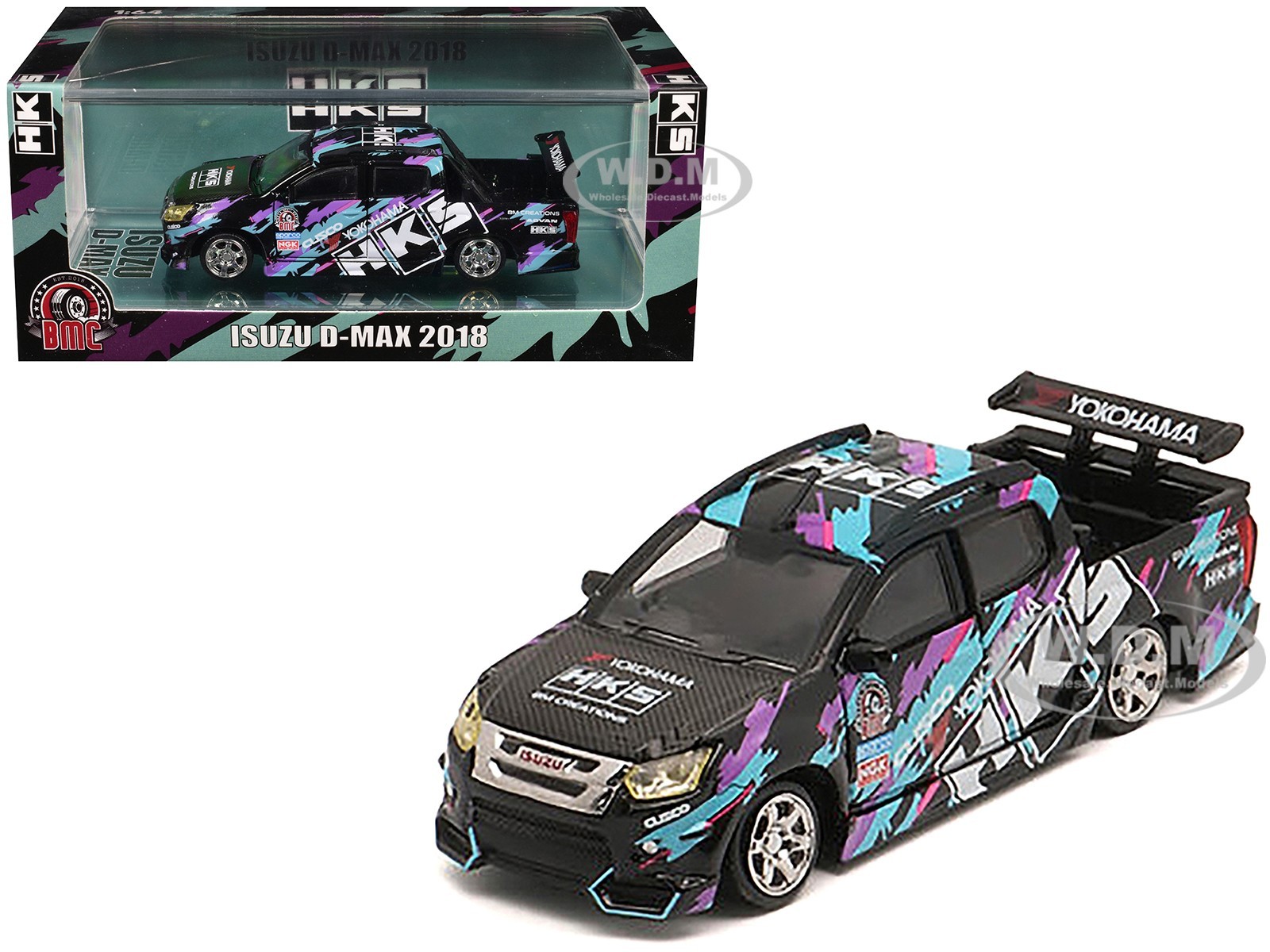 ISUZU D-MAX LOWRIDER PICKUP RHD HKS “TDE 2025” 1/64 BY BM CREATIONS 64B0463