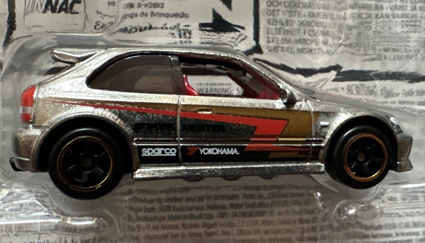 Hot Wheels ZAMAC 1999 HONDA Civic Type R EK9 New LOOSE Silver Series 2025