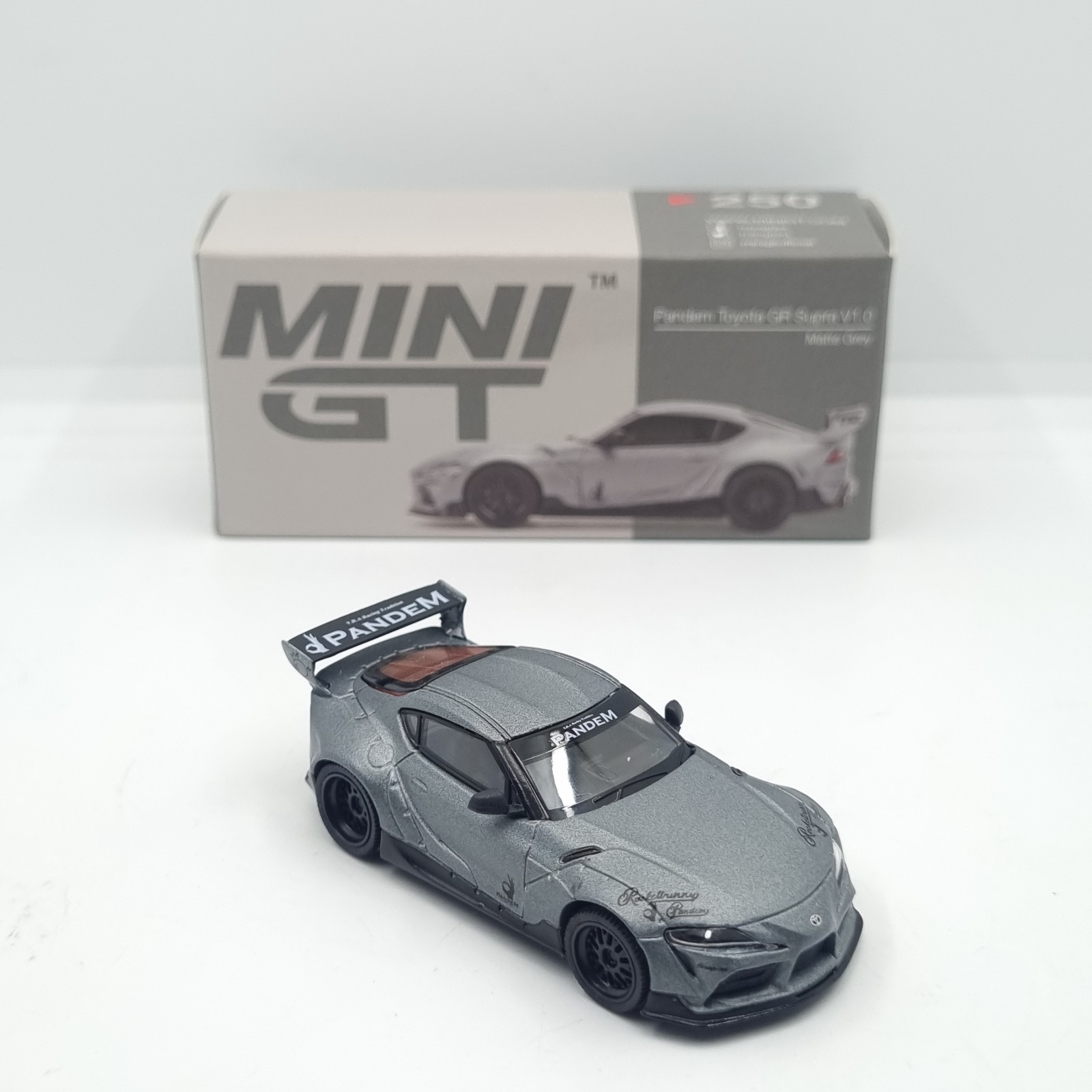 Mini GT Pandem Toyota GR Supra V1.0 Matte Grey RHD MGT00250-R