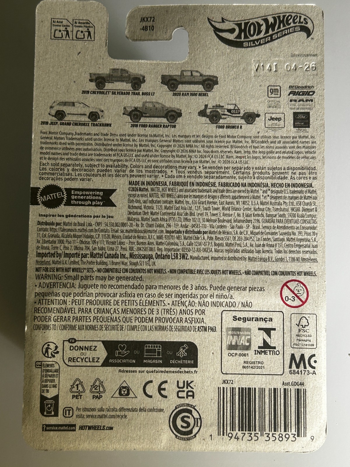 Hot Wheels Silver Series Performance Trucks 2020 RAM 1500 Rebel Blue.