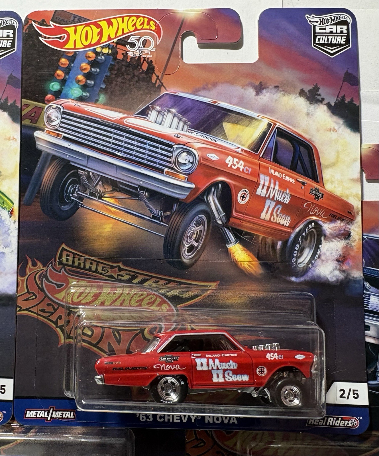 2018 Hot Wheels Premium 50th Car Culture Drag Strip Demons Gasser 5 Car Set