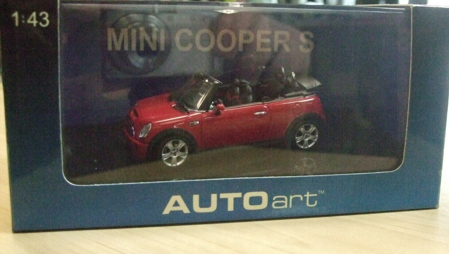 Mini Cooper S Cabriolet Red Autoart 54849 1:43 Roadster Car R52 Austin Uk Lhd