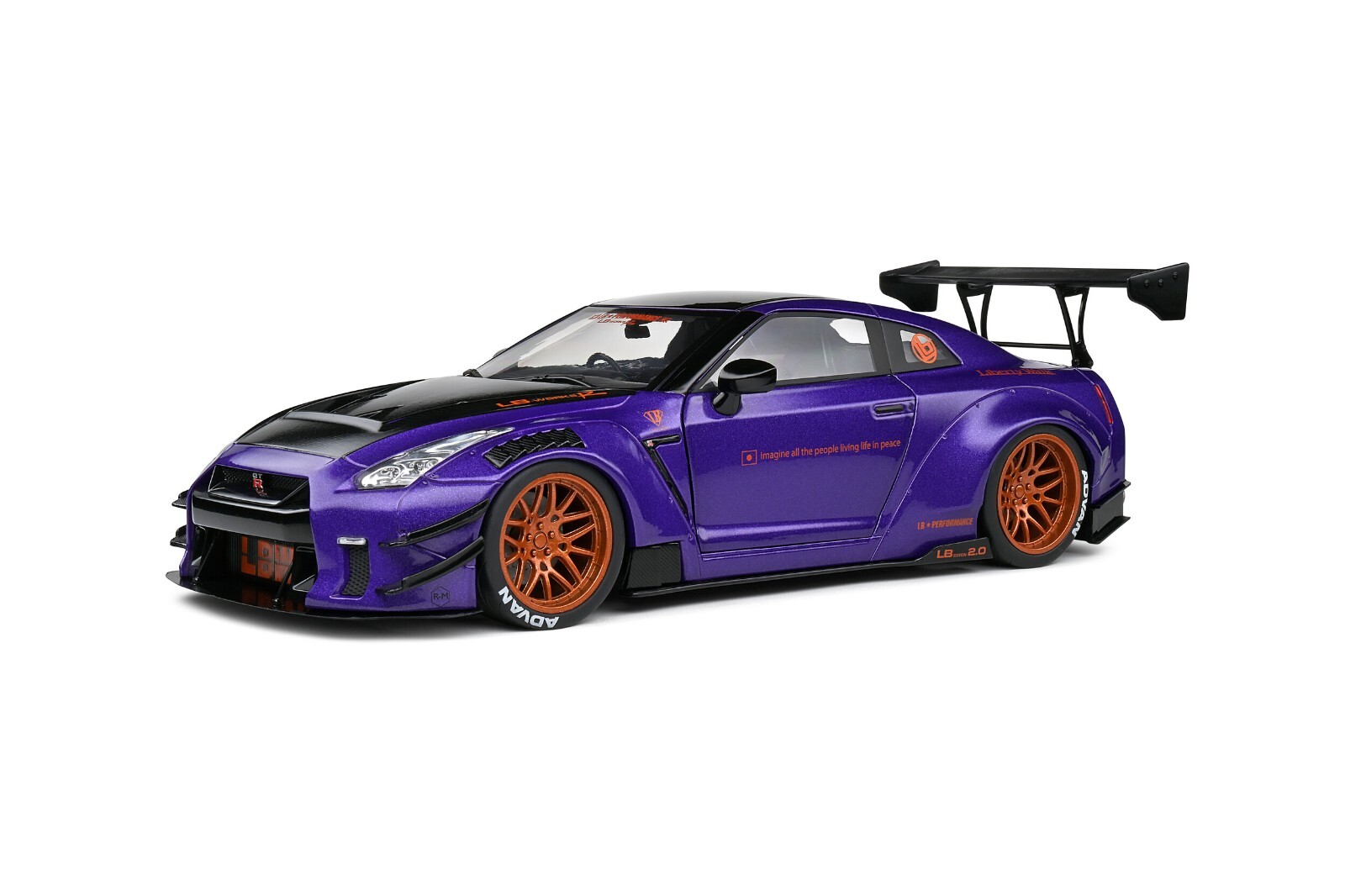 Solido 1:18 Nissan Skyline GT-R (R35) Liberty Walk Body Kit Type 2 – Purplezilla