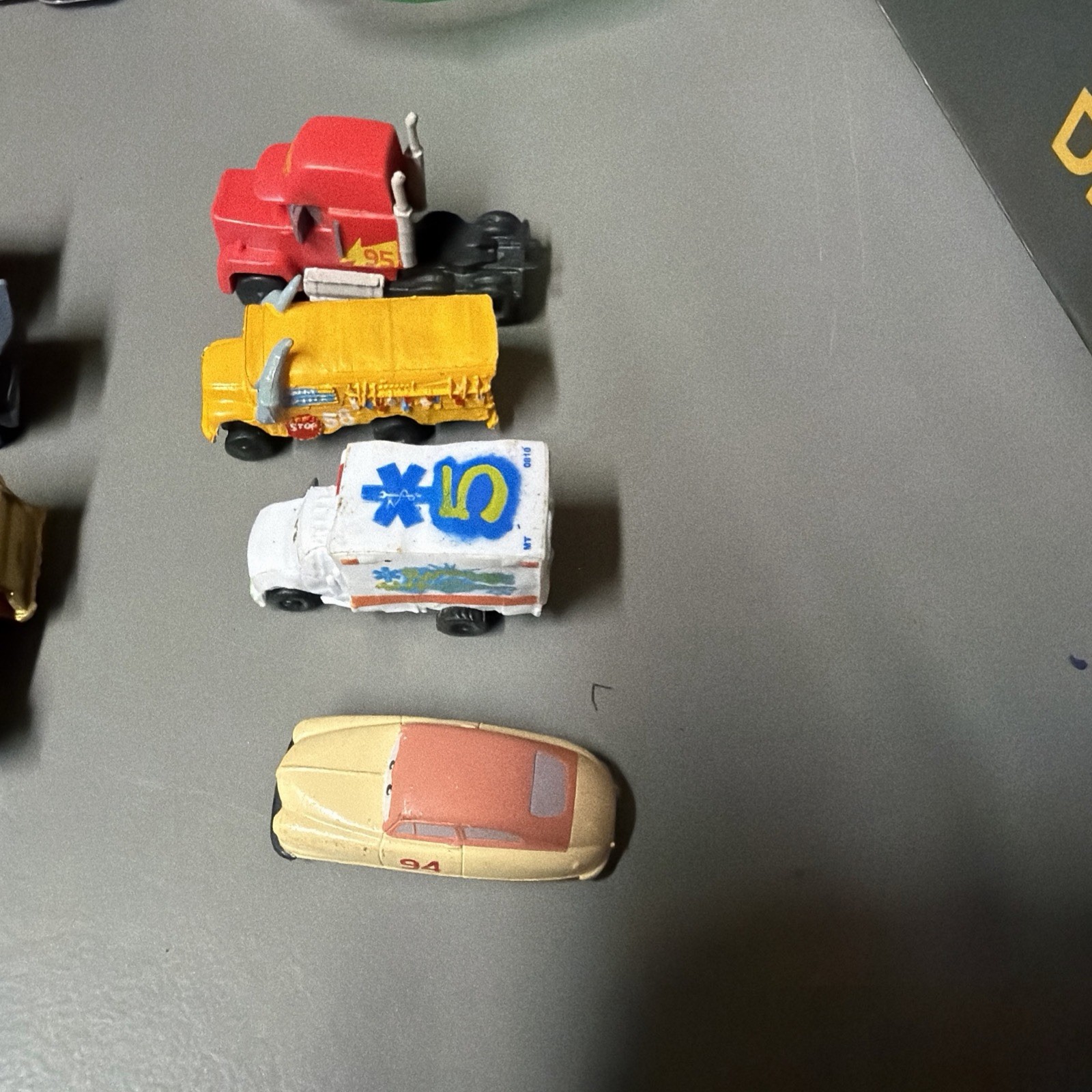 10 Disney Pixar Cars/mixed Lot(6)mini racers(4) Non Roll/played W/Condition/B146