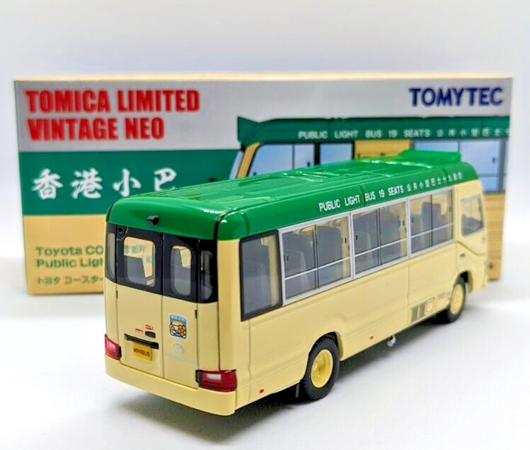 Tomica Limited Hong Kong Green Public Bus Toyota Coaster Metal Diecast Car Model