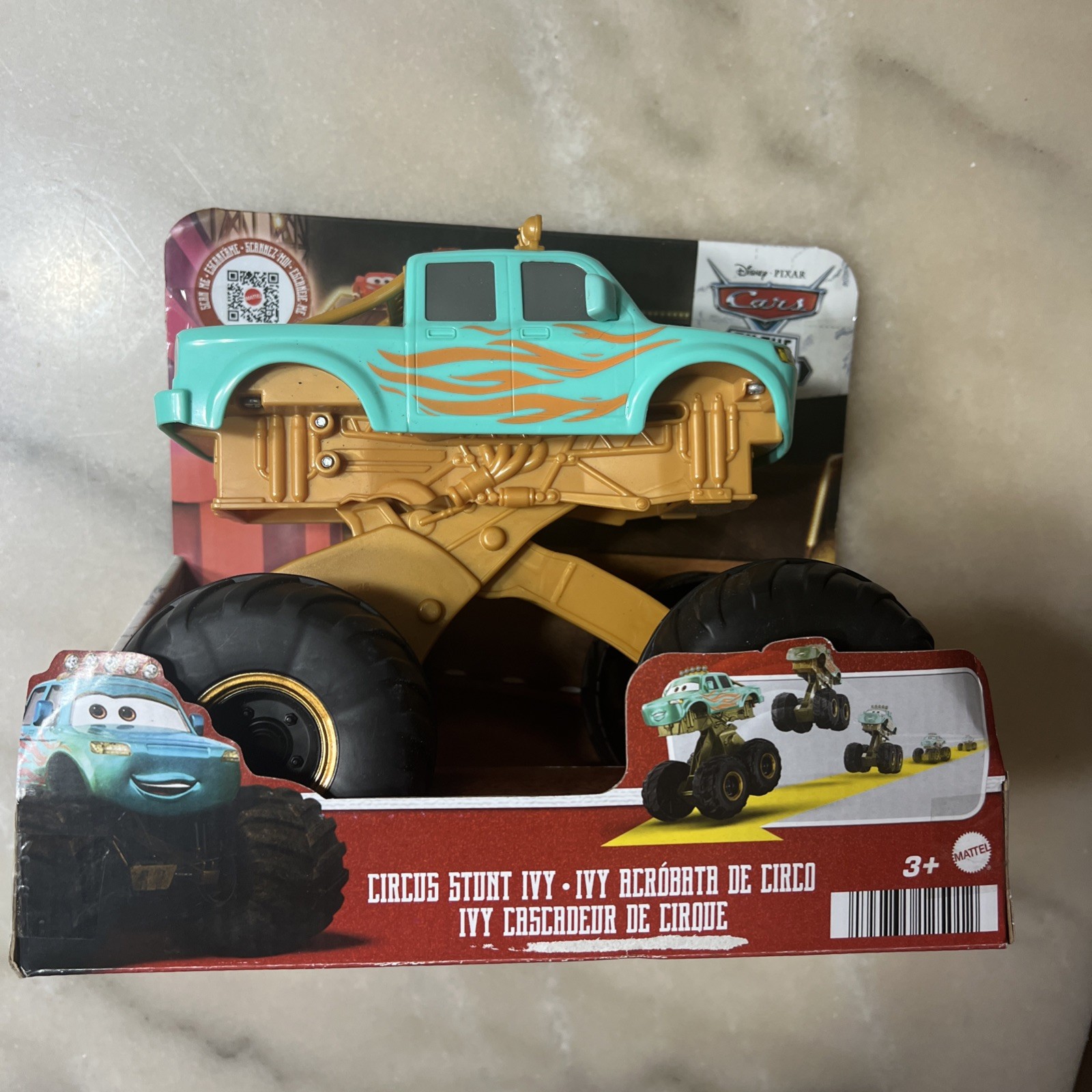 Disney Pixar Cars On The Road Circus Stunt Ivy Monster Truck 2023 Mattel
