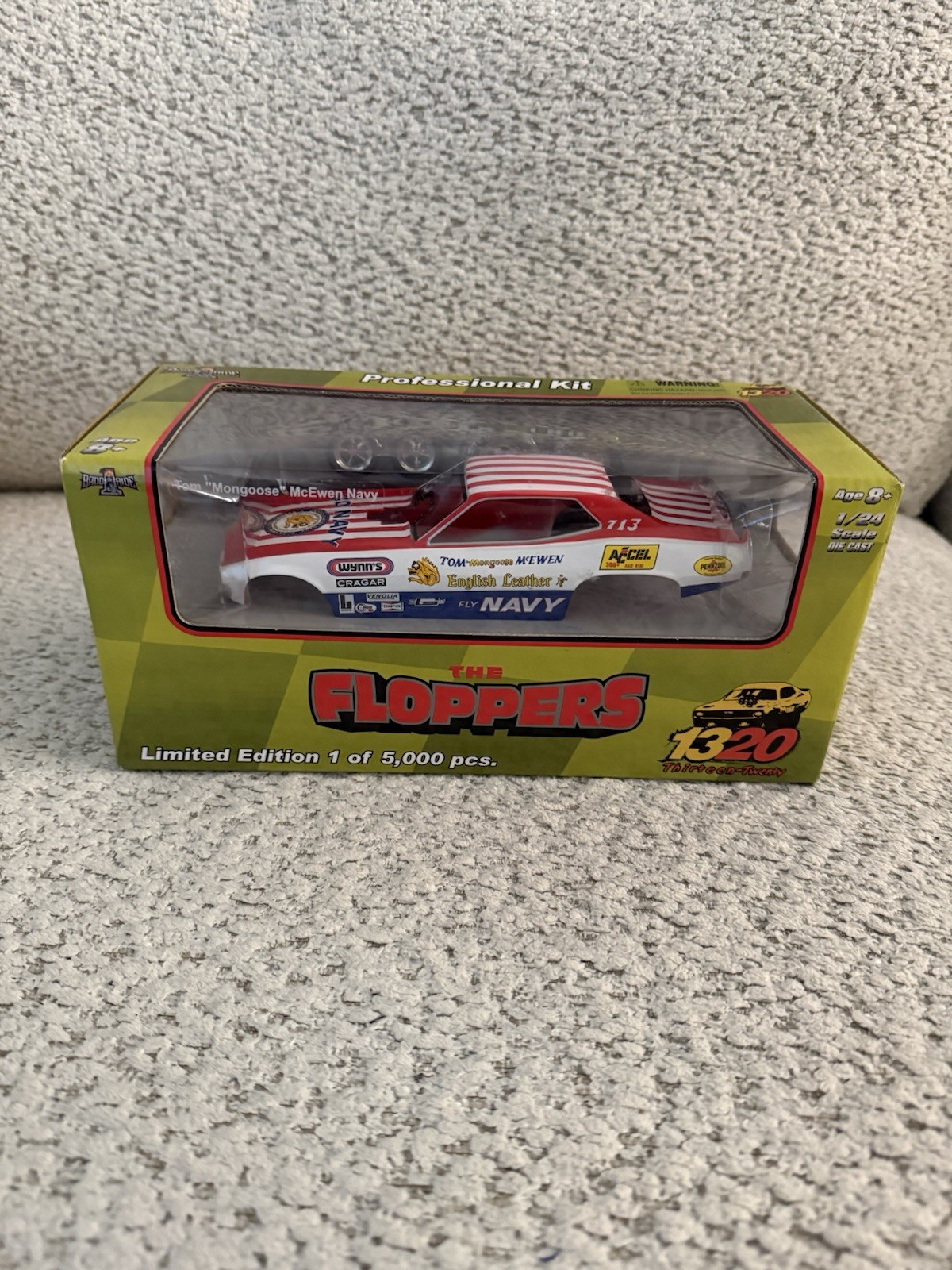 1320 THE FLOPPERS SNAKE MONGOOSE ARMY NAVY 1/24 FUNNY CARS NIB LIMITED EDITION